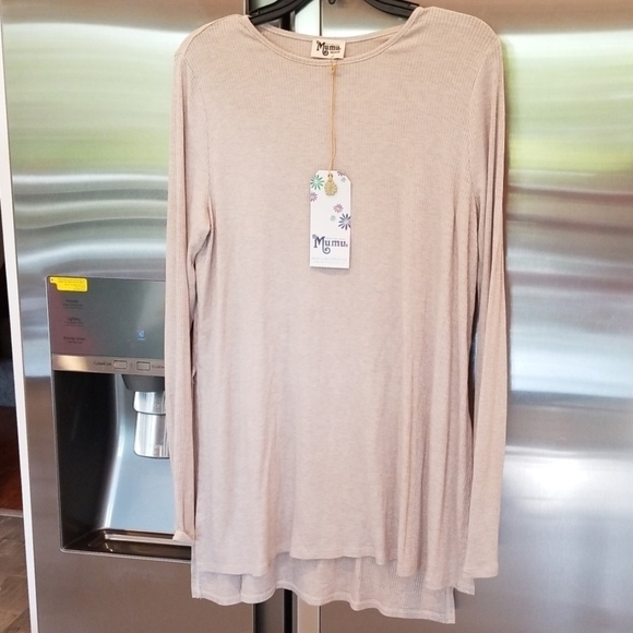 💕SHOW ME YOUR MUMU💕 Lewis Top ~ Slinky Rib Stone - Picture 3 of 8